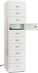 Laptopkast met powermanagement