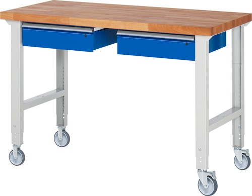 Mobiele werkbank (in hoogte verstelbaar) 7002A1, B1500xD700xH950-1000mm | 2BR-2LR