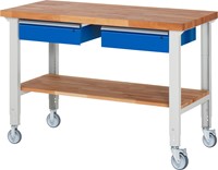 Mobiele werkbank (in hoogte verstelbaar) 7002A7, B1500xD700xH950-1000mm | 2BR-2LR