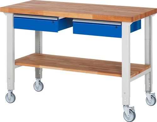 Mobiele werkbank (in hoogte verstelbaar) 7002A7, B1500xD700xH950-1000mm | 2BR-2LR