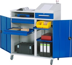 Staande kast 07T Met 1 x schrijfblad met klapdeksel
