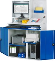 Computerkast 67T met monitorbehuizing D250mm, B1100xD520xH1770mm, stationair