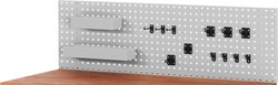 Geperforeerde plaat voor montage op werkbank + accessoires