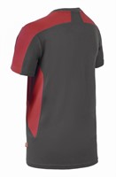 Havep - T-shirt Bicolor, charcoal/rood, Unisex, maat S-2