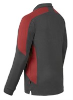 Havep - Polosweater Bicolor, charcoal/rood, Unisex, maat S-2
