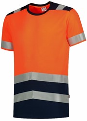 Tricorp - T-shirt High Vis Bicolor 103006 Fluor Orange-Ink L