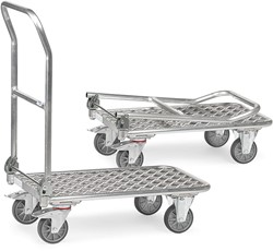 Opklapbare wagen aluminium laadvlak