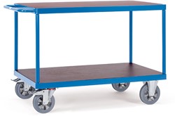 Tafelwagen laadvlak, draagvermogen 1200 kg, 2 etages van hout