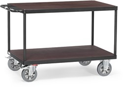 Tafelwagen laadvlak 1200 kg, 2 etages van hout