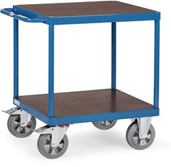 Tafelwagen vierkant laadvlak 700 x 700 mm 1200 kg 2 etages hout