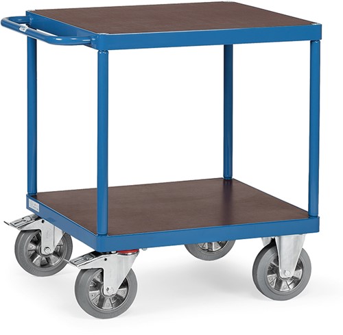 Tafelwagen vierkant laadvlak 700 x 700 mm 1200 kg 2 etages hout