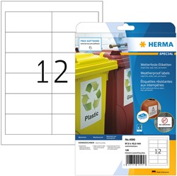 Etiket HERMA 4595 97x42.3mm folie wit 120 stuks