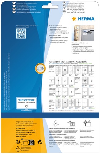 Etiket HERMA 4595 97x42.3mm folie wit 120 stuks-4