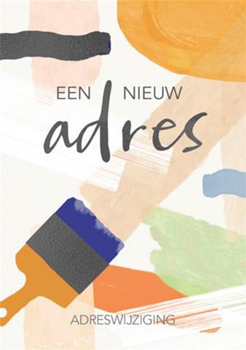 Wenskaart Hallmark nieuwe woning verfstrepen pak à 5 stuks