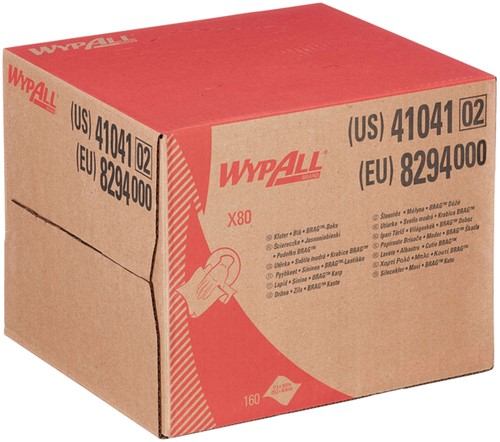 Reinigingsdoek WypAll X80 PowerClean dispenserdoos 1-laags 160 vel blauw 8294-3