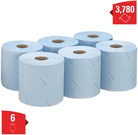 Poetspapier WypAll L10 GeneralClean 1-laags 630 vel blauw 7494-5