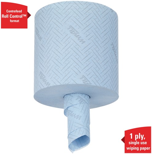 Poetspapier WypAll L10 GeneralClean 1-laags 630 vel blauw 7494-1
