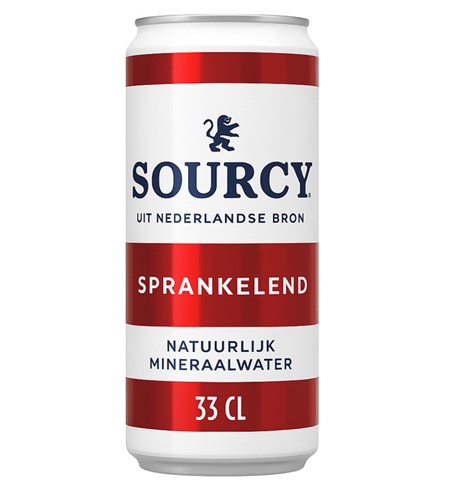 Water Sourcy rood blik 330ml