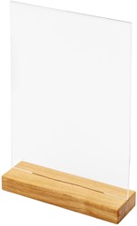 Menukaarthouder IEZZY T tafeldisplay A4 hout