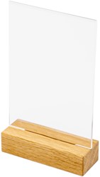 Menukaarthouder IEZZY T tafeldisplay A6 hout