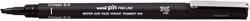 Fineliner Uni-ball Pin beitelpunt 3mm zwart