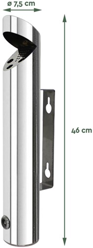 Asbak BRASQ wand AT200 RVS-2