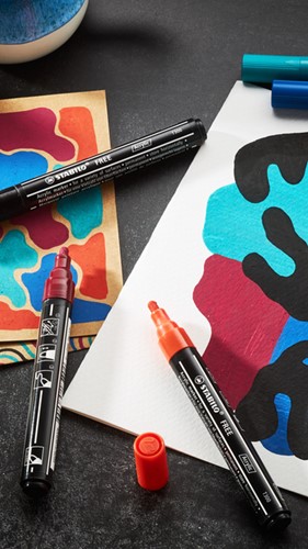 Acrylmarker STABILO  Free Acrylic T300 donkerblauw-2
