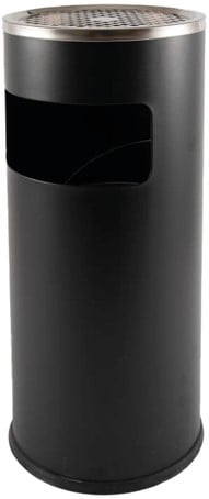 Afvalbak met asbak BRASQ 11 liter AT500 zwart