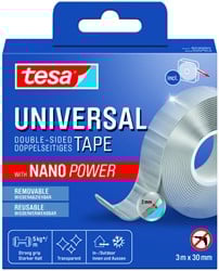Plakband tesa Nano dubbelz 30mmx3m