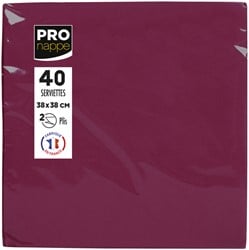 Servet Pronappe 1/4 vouw 2-laags 380x380mm 40 vel bordeauxrood
