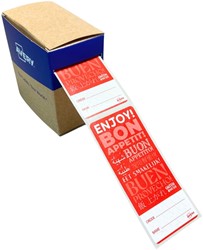 Etiket Avery sluitzegel/breukindicatie rood 40x95mm 250 stuks