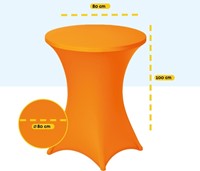 Tafelrok BRASQ voor statafel 80cm oranje-2