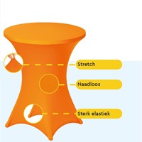 Tafelrok BRASQ voor statafel 80cm oranje-3