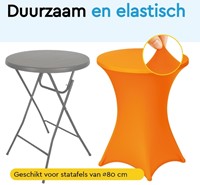 Tafelrok BRASQ voor statafel 80cm oranje-1