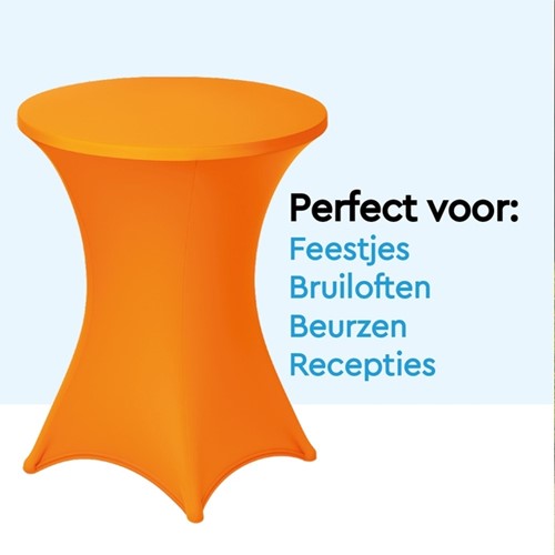 Tafelrok BRASQ voor statafel 80cm oranje-4