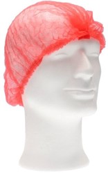 Haarnet CMT clip non-woven M 49cm PP rood 100 stuks