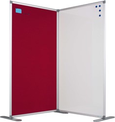 Smit Visual - Scheidingswand whiteboard, dubbelzijdig wit emaille