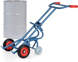 Vatensteekwagen massief rubber banden 250 x 60 mm 300 kg, hoogte 1600 mm, 2 steunwielen