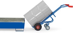 Vatensteekwagen luchtbanden 260 x 85 mm 300 kg, hoogte 1600 mm, 2 steunwielen