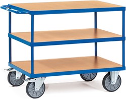Tafelwagen Laadvlak Tot 600 kg, 3 etages van hout