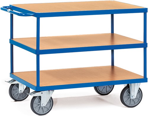 Tafelwagen Laadvlak Tot 600 kg, 3 etages van hout