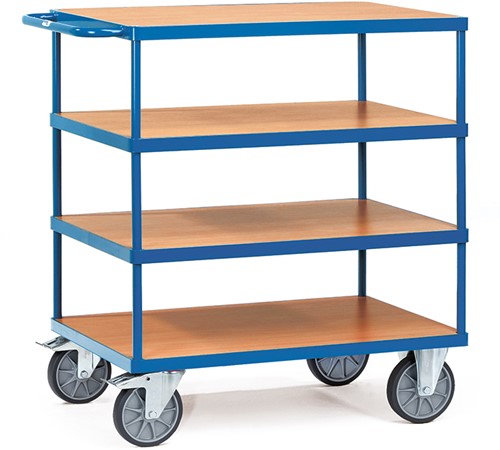 Tafelwagen Laadvlak - laadvermogen tot 600 kg, 4 etages van hout