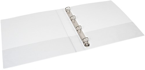 Presentatieringband Quantore A4 Maxi 4-rings D-mech 55mm wit