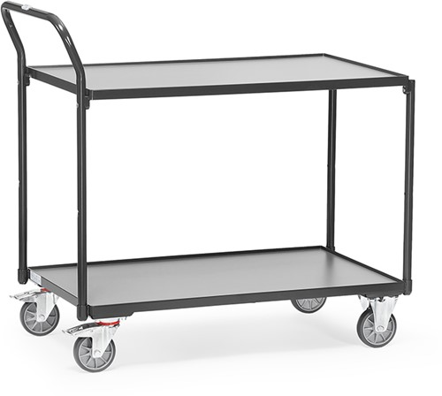 Tafelwagen GREY EDITION, 2 etages hout, greep omhoogstaand
