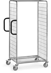 Orderverzamelwagen Laadvlak 850 x 610 mm Basis met draadgaaswanden, 1825 mm hoog