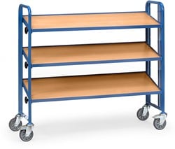 Bakkenwagen Laadvlak 1.250 x 415 mm 250 kg, 3 kantelbare etages 1240 x 415 hout, enkelzijdig
