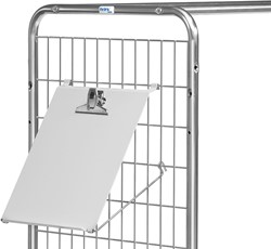 Schrijfplank Voor orderverzamelwagens  Met papierklem.