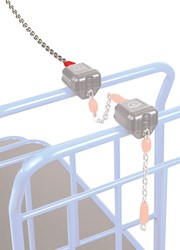 Wandketting t.b.v. statiegeldslot 1,20 m. lang Voor statiegeldslot