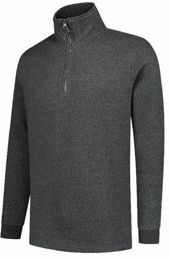 Sweater Ritskraag 301010 Antracite Melange M