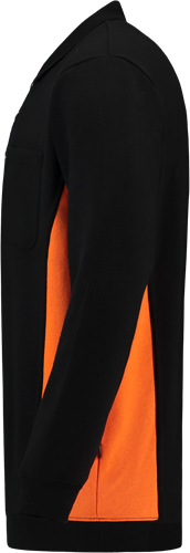 Tricorp - Polosweater Bicolor Borstzak, blackorange, maat XS, unisex-3